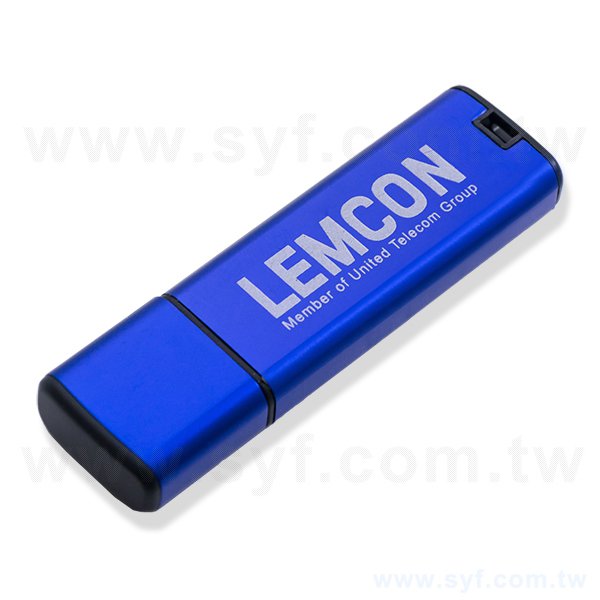 隨身碟-商務禮贈品-藍色金屬USB隨身碟-客製隨身碟容量-客製化禮品_0